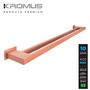 Imagem de Toalheiro Duplo 100 cm Inox Rose Gold - Kromus RT0310-100R