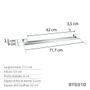 Imagem de Toalheiro Duplo 70 cm Inox Grafite - Kromus RT0310G
