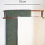 Imagem de Toalheiro duplo de madeira - porta toalhas suspenso para banheiro