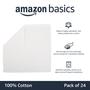 Imagem de Toalhinhas Amazon Basics 100% algodão 30x30cm, pacote com 24, brancas