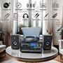Imagem de Toca-discos de vinil LoopTone 10 em 1 Bluetooth de 3 velocidades preto