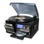 Imagem de Toca-Discos de Vinil LoopTone 10 em 1 com Bluetooth - 3 Velocidades - Preto e Cinza