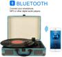 Imagem de Toca-Discos de Vinil Portátil Mersoco com Bluetooth - 3 Velocidades