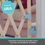 Imagem de Toddleroo by North States 60" wide Expandable Swing Baby Gate, Made in USA: Fácil de instalar, perfeito para aberturas extra largas. Montagem de hardware. Adapta-se a 24" - 60" de largura. (32" de altura, madeira de lei sustentável)