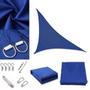 Imagem de Toldo Vela Cobertura Sombreamento Triangulo Sombralux Azul +Kit de Instalação (Incluso)