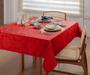 Imagem de Tolha De Mesa Quadrada Para Natal 4 Lugares 1,50m Jacquard Vermelho Lançamento