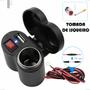 Imagem de Tomada 12v Usb 5v Moto Carregador De Celular Isqueiro Prova De Agua Acedendor De Cigarr Universal