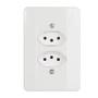 Imagem de Tomada 2 Entrada Fixa 2P+T 20A Com Placa Mec-Tronic Branco
