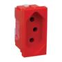 Imagem de Tomada 20A Simples 2P+T Vermelho Borne Parafuso PialPlus 615079 Legrand