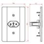 Imagem de Tomada 2P+T Nbr 20A Placa Horizontal Millenium Unidade