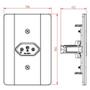 Imagem de Tomada 2P+T Nbr 20A Placa Horizontal Milleniun Mec-Tronic com 20 Unidades