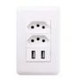 Imagem de Tomada 4X2 10A + 2 Portas Usb 110/220V Bivolt Branco