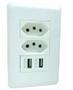 Imagem de Tomada Com Usb Parede Dupla Bivolt C/USB