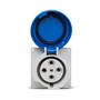 Imagem de Tomada De Embutir 3P+T 63a 200/250v Azul N4549 - Steck