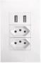 Imagem de Tomada De Parede Duo Com 2 Entradas Usb Bivolt Jwcom