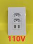 Imagem de Tomada De Parede Modular Dupla com 2 Entradas Usb 2.1A + 1.0A 5V Carregador Dispositivos Celular