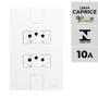 Imagem de Tomada dupla 10A 250V Caprice Modular Pluzie 4x2