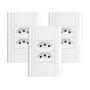 Imagem de Tomada Dupla 20a/250v C/ Placa 4x2 Fame Modulare - Kit 3 Un