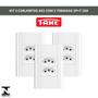 Imagem de Tomada Dupla 20a/250v C/ Placa 4x2 Fame Modulare - Kit 3 Un