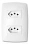 Imagem de Tomada Dupla 20a 4x2 Linha Home Branco Com Placa Blux