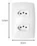 Imagem de Tomada Dupla 20a 4x2 Linha Home Branco Com Placa Blux