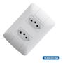 Imagem de Tomada Dupla 2p + T 10a/250v + Placa Aria Tramontina