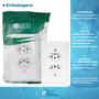 Imagem de Tomada Dupla 2p+t 10A Com Placa Espelho Branco Com Inmetro