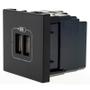 Imagem de Tomada Dupla Com USB Pial Plus+ Legrand Preta 2400mA 615089PT