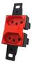 Imagem de Tomada dupla haste longa 2p+t 20a 250v vermelha ref 90328 - blux