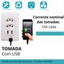 Imagem de Tomada Dupla USB Branco 5V Para Celular Carregamento Rápido