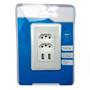 Imagem de Tomada Duplo Usb Parede Universal Bivolt Branco
