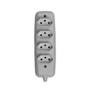 Imagem de Tomada em barra quadrupla 2pt 10a 250v cinza - ilumi