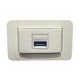 Imagem de Tomada Embutir Móveis com 01 Usb Dados Branco  00010.24884446  (P) - Lumitek