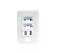 Imagem de Tomada Espelho Usb De Parede Bivolt 2.1a Celular 4x2 Cor Branco
