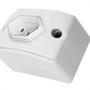 Imagem de Tomada Externa Perlex 2 Polos +Terra 20A Retangular Branca 715Brc/10