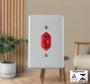 Imagem de Tomada fixa emb bip 2p+t20a - 250v - vermelho c/pl 4x2 - stylus ilumi