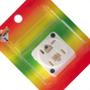Imagem de Tomada Fone Externa Com 2 Modulares Branca Cartela 5490