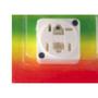 Imagem de Tomada Fone Externa Com 2 Modulares Branca Cartela 5490