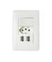 Imagem de Tomada Fonte Usb De Parede Duo Universal + Interruptor