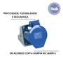 Imagem de Tomada Industrial Fixa Sobrepor 32A 3P 200/250V Azul 6H IP44