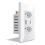 Imagem de Tomada Inteligente de Parede Dupla 10A Wifi Entrada USB+USB-C 4x2 Ekaza Alexa E Google