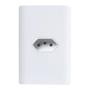 Imagem de Tomada Novara Branco Horizontal 10A 4x2 Com Placa Dicompel