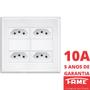 Imagem de Tomada Padrão Quádrupla 2P+T 10A Com Placa 4x4 Evidence FAME
