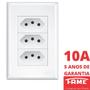 Imagem de Tomada Padrão Tripla 2P+T 10A Com Placa 4x2 Evidence FAME