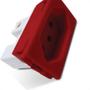 Imagem de Tomada Painel Steck Com Borne 20A 250V Vermelha S8623