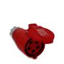 Imagem de Tomada Pendente ou Acoplamento 215 3P + N + T 6H 380Vca / 16A Vermelho IP44 Sibratec