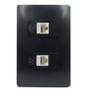 Imagem de Tomada Rede RJ45 CAT 6E 8 Vias Dupla Com Placa Habitat Black FAME
