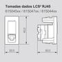 Imagem de Tomada RJ45 CAT6 LSC² 615047BC Branco Pial Plus+ Legrand