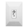 Imagem de Tomada Simples 2p+t 20A Linha Dubai Bivolt 127v e 250v Com Placa Espelho Branco