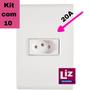 Imagem de Tomada Simples Tramontina Liz 2P+T 20A/250V Com 10 Unidades